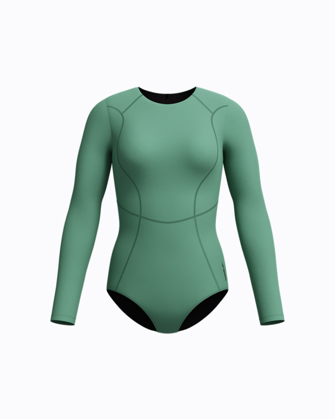 Speedo Women's Ocean Flex L/S Zip 1pc Swimsuit - Green