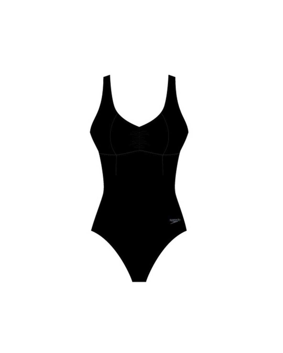 Speedo Women's Solid Aquanite One Piece (AsiaFit) - Black