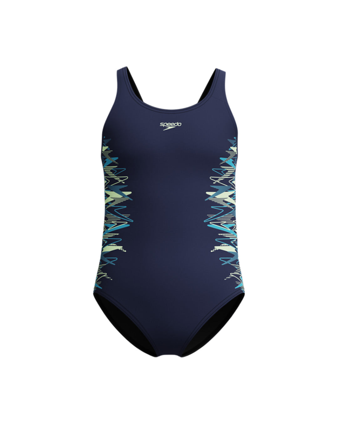 Speedo Junior's (W) Placement Muscleback 1pc Swimsuit - Navy/Green