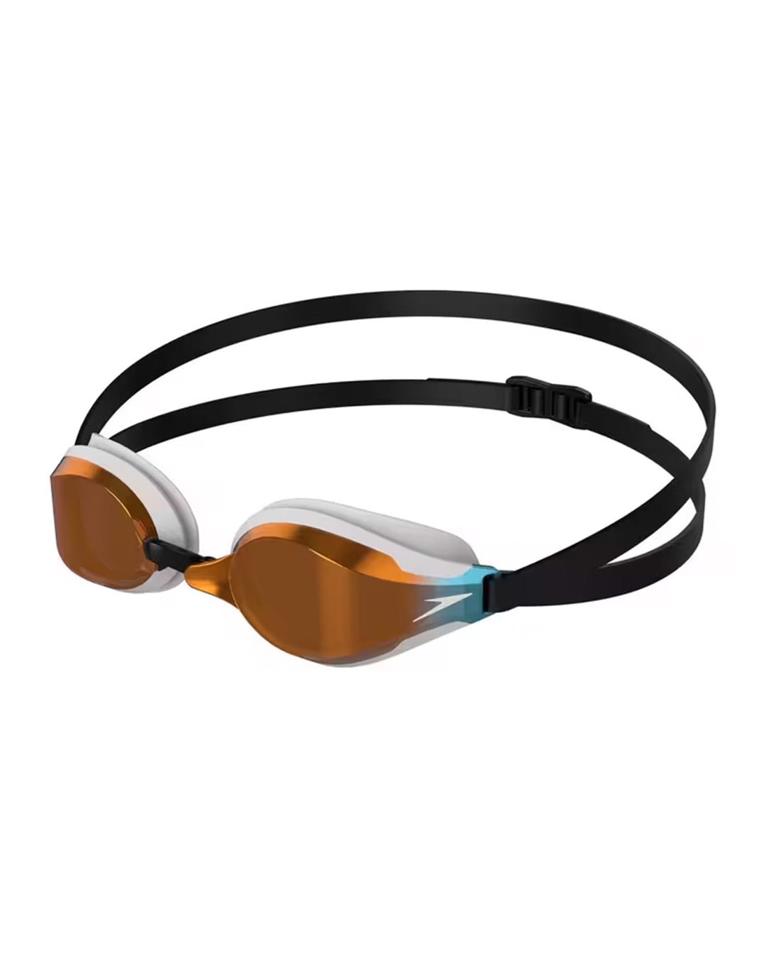 Speedo Unisex's Fastskin Speed Socket 2.0 Mirrored Goggles - White/Mirror/(Fire Gold)