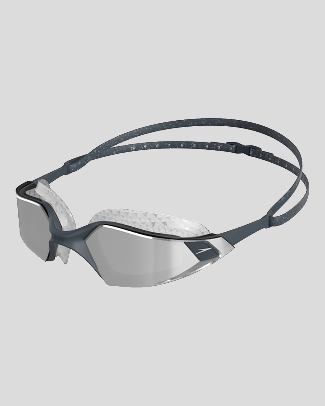 Speedo Unisex's Aquapulse Pro Mirrored Goggles (AsiaFit) - Grey/Silver/(Chrome)