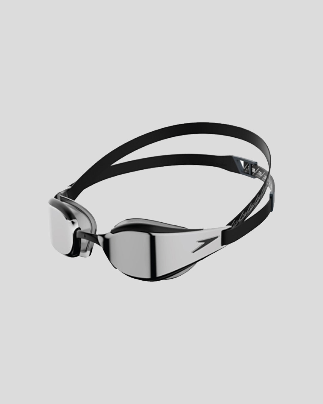 Speedo Unisex's Fastskin Hyper Elite Mirrored Goggles (AsiaFit) - Black/Silver/(Chrome Mirror)