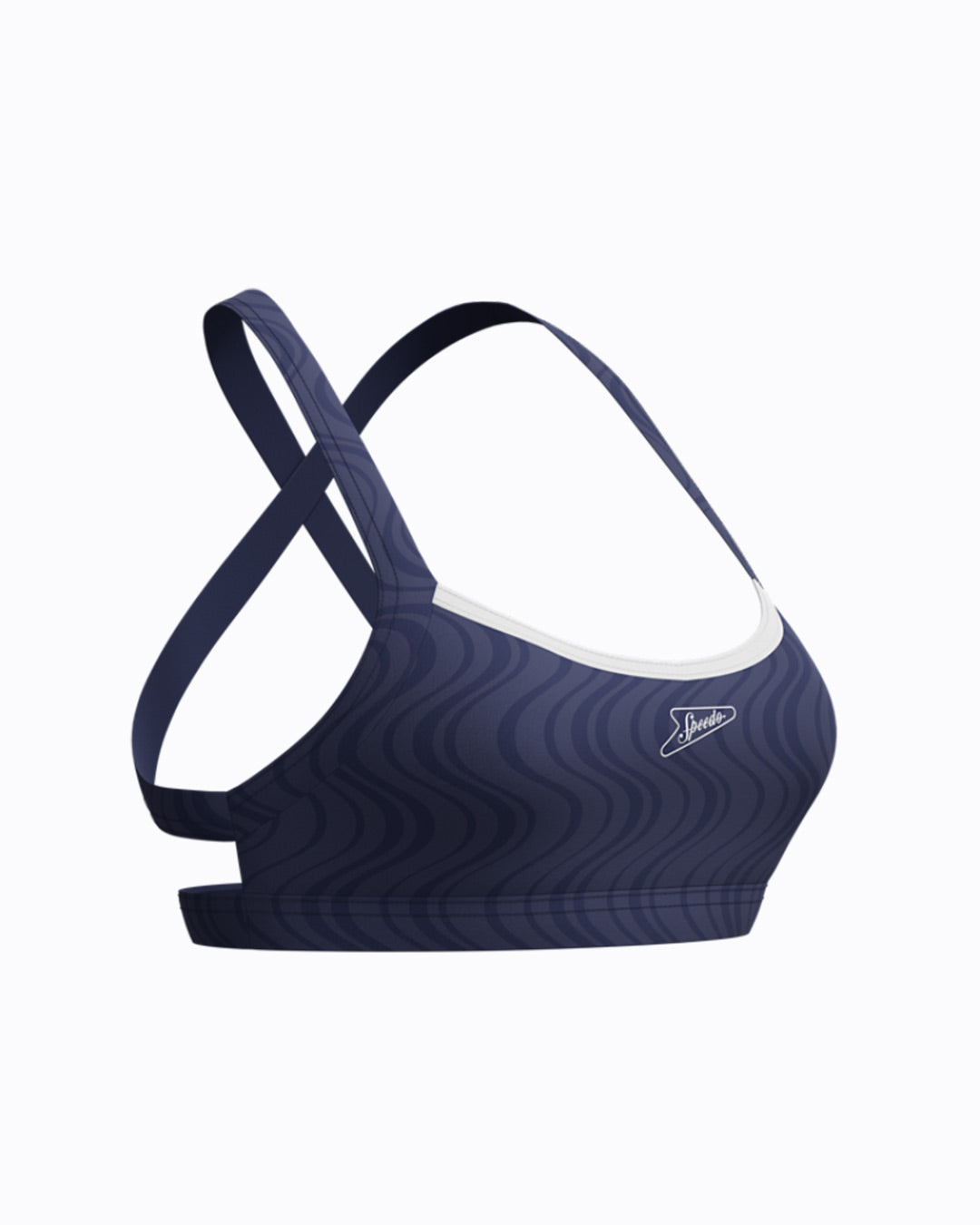 Speedo Women's Texture Crossback Bikini Top - Navy/White