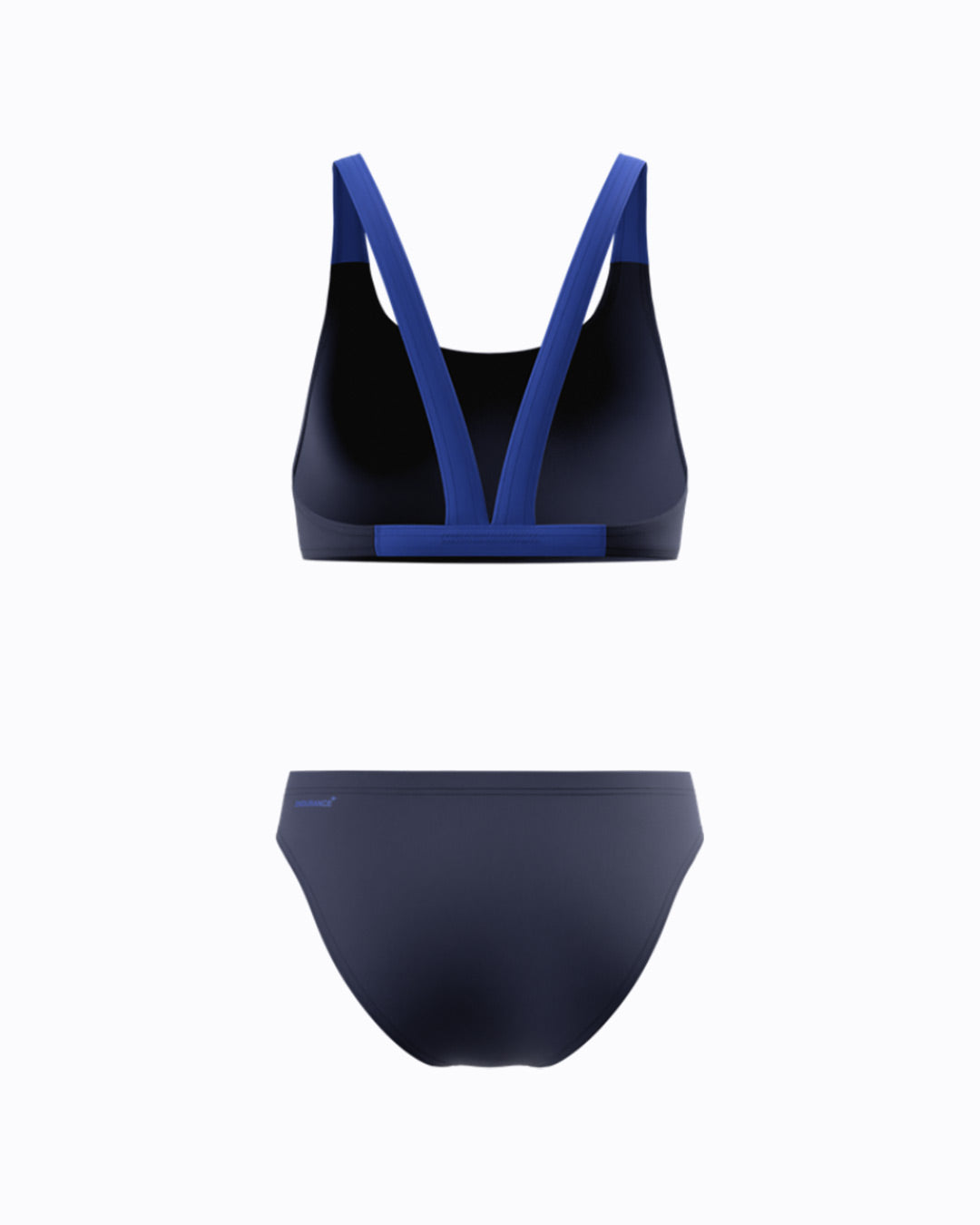 Speedo Women's Medley Logo V-Back 2pc Swimsuit - Navy/Blue