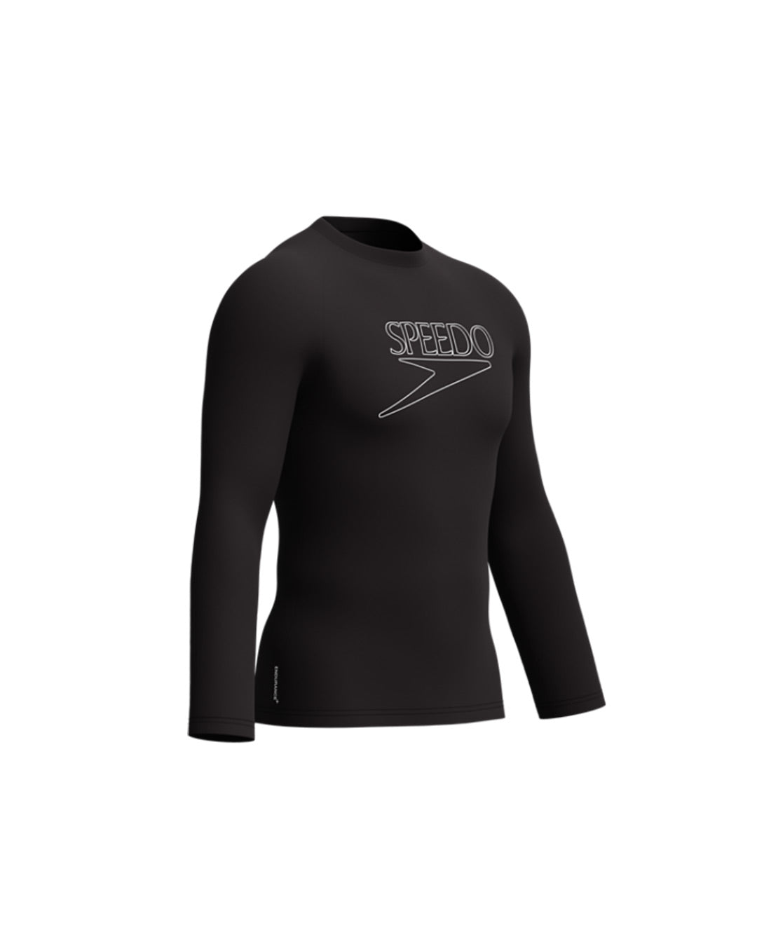 Speedo Men's Endurance+ L/S Classic Logo Rash Guard - Black