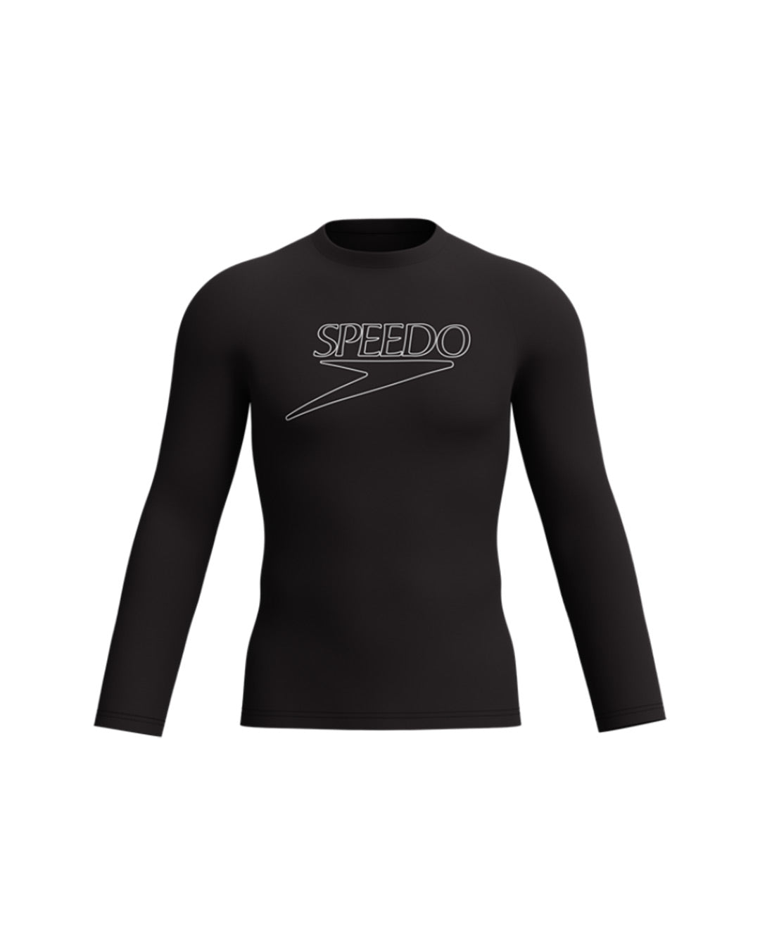 Speedo Men's Endurance+ L/S Classic Logo Rash Guard - Black