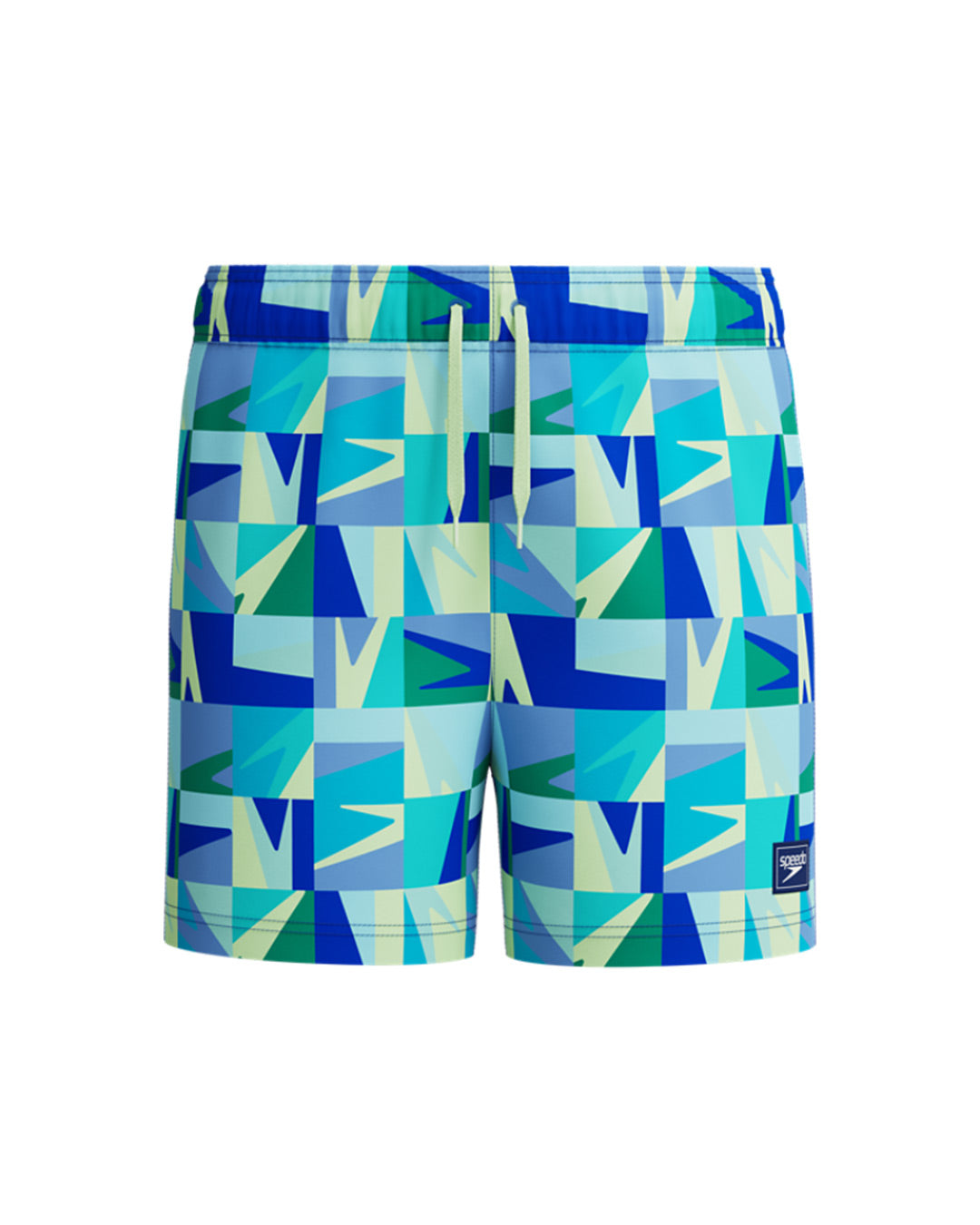 Speedo Junior's (M) Print Volley 13inch Watershort - Blue/Green