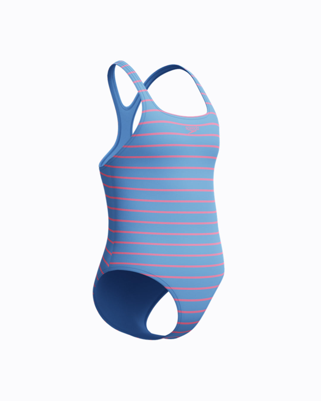 Speedo Junior's (W) Stripe Print Medalist 1pc Swimsuit - Blue/Pink