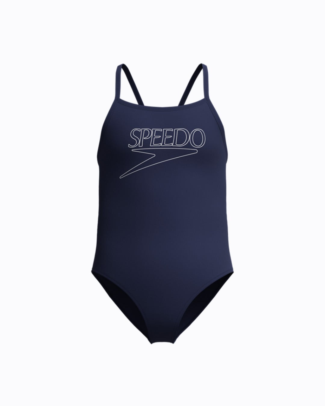 Speedo Junior's (W) Endurance+ Logo Thinstrap 1pc Swimsuit - Navy/Blue