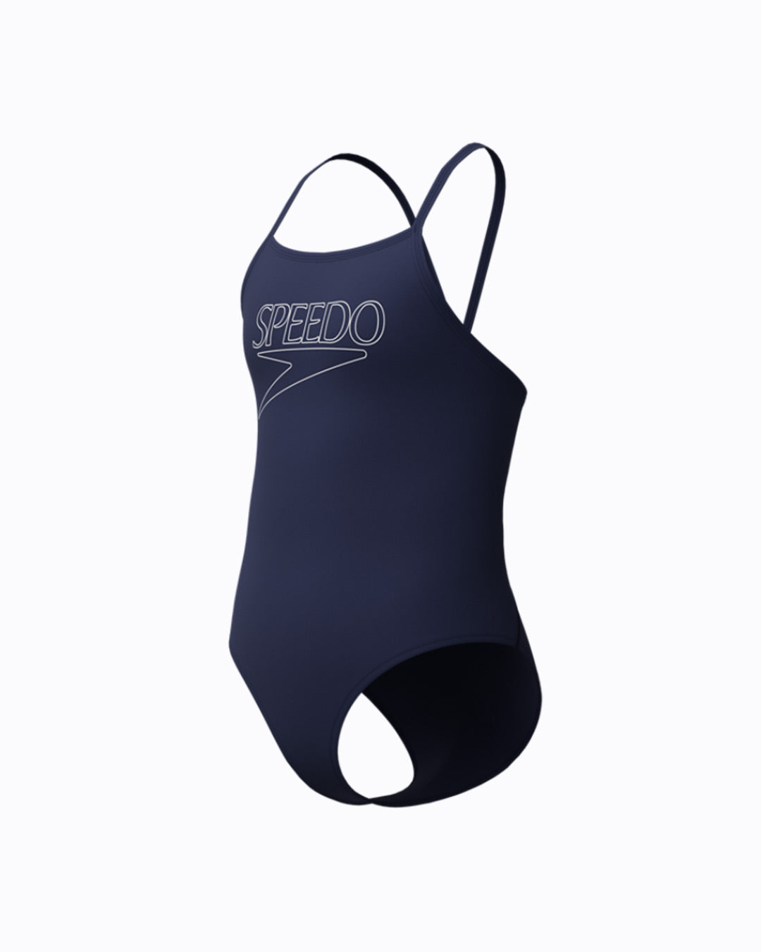 Speedo Junior's (W) Endurance+ Logo Thinstrap 1pc Swimsuit - Navy/Blue