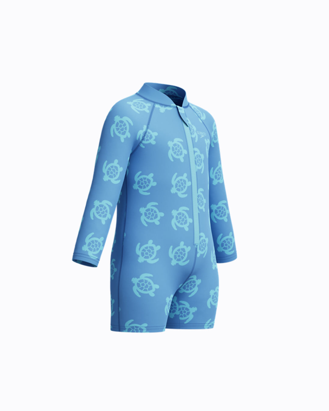 Speedo Infant's (U) L/S Print Zip 1pc Swimsuit - Light Blue