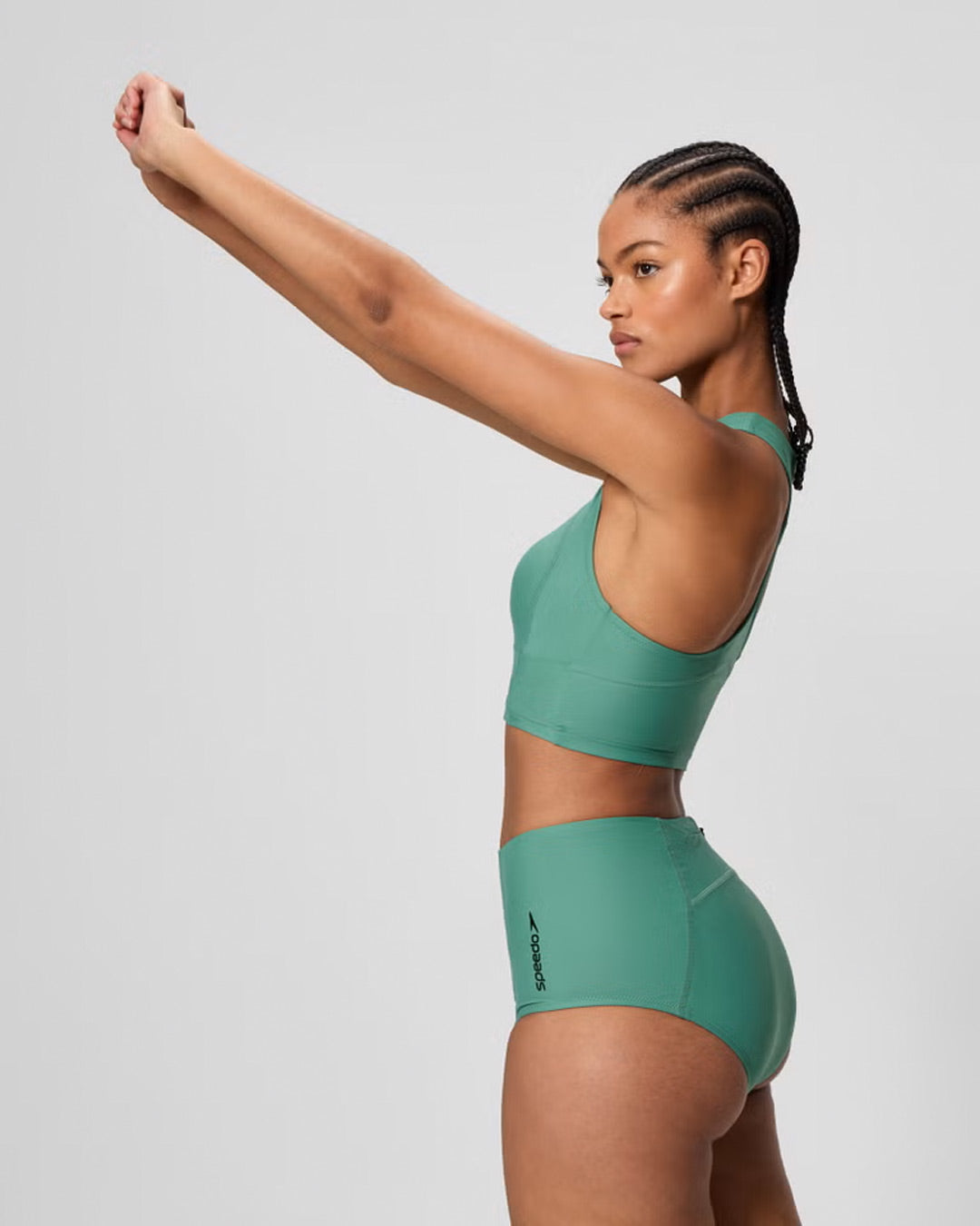 Speedo Women's Ocean Flex Boyleg  Bottom (AsiaFit) - Green