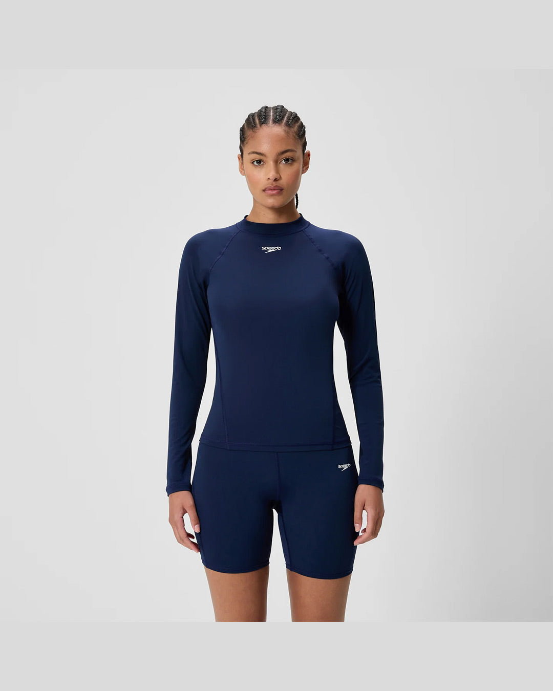 Speedo Women's Endurance+ L/S Rash Guard (AsiaFit) - Navy