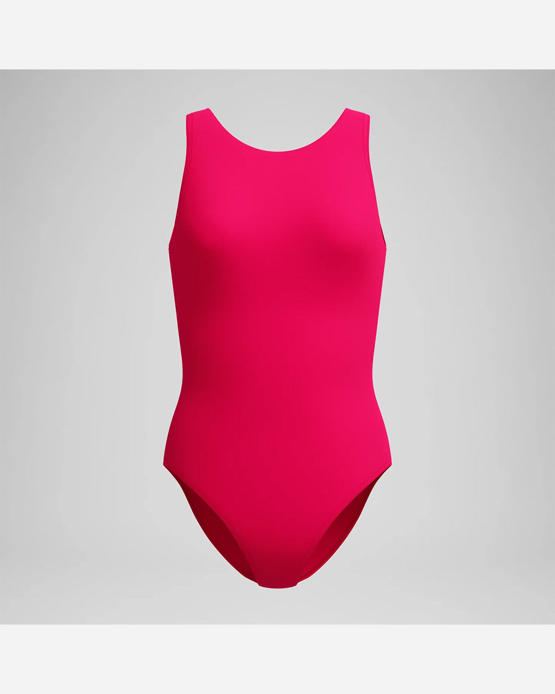 Speedo Women's Solid High Neck One Piece (AsiaFit) - Dark Pink