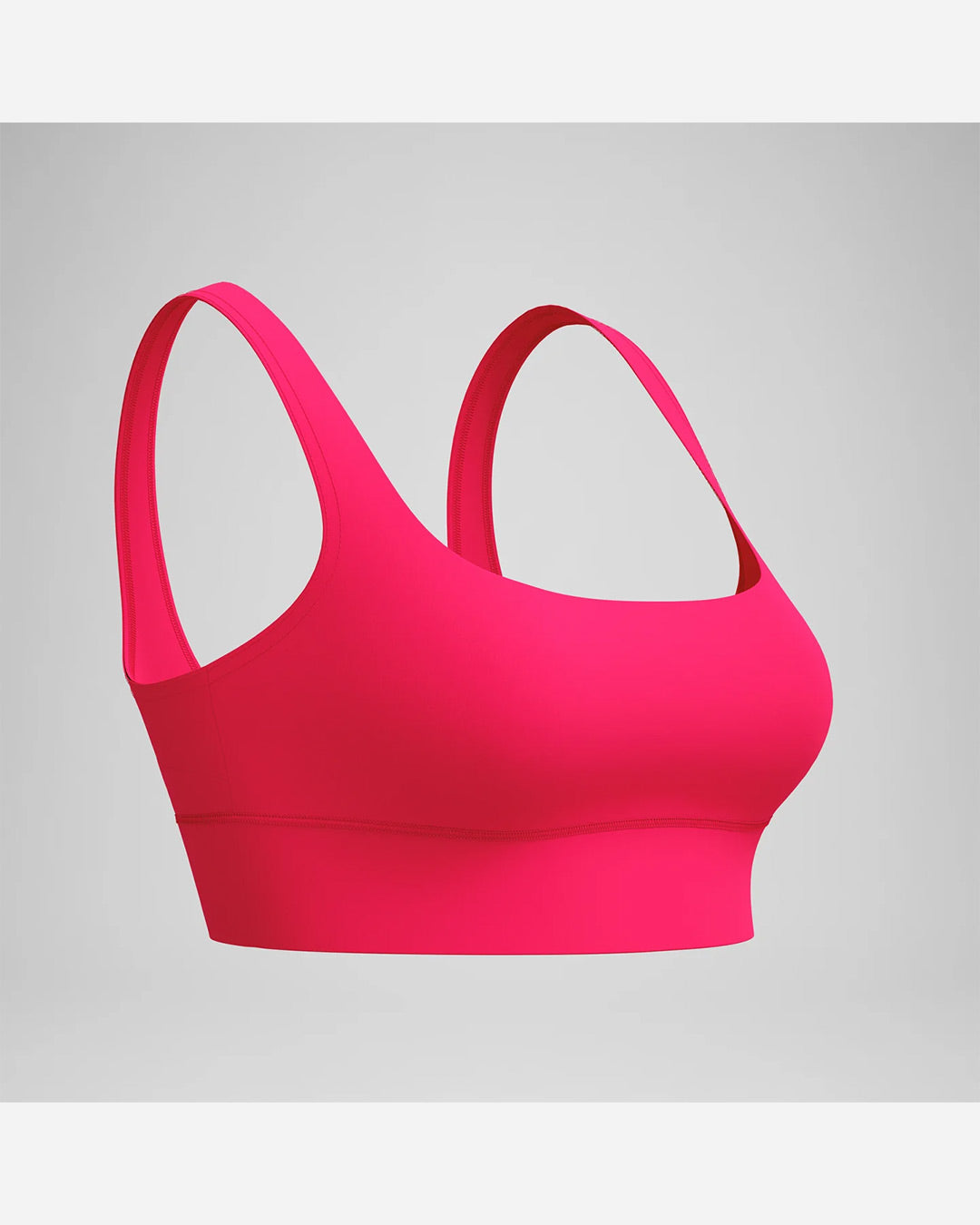Speedo Women's Solid Square Neck Bikini Top (AsiaFit) - Dark Pink