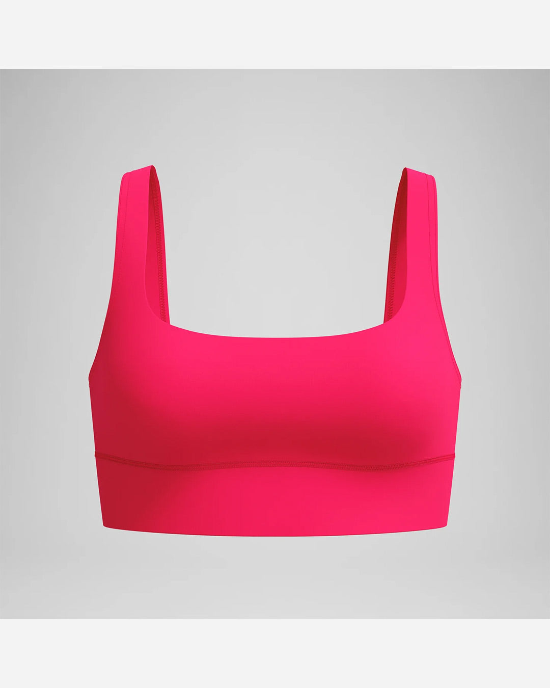 Speedo Women's Solid Square Neck Bikini Top (AsiaFit) - Dark Pink