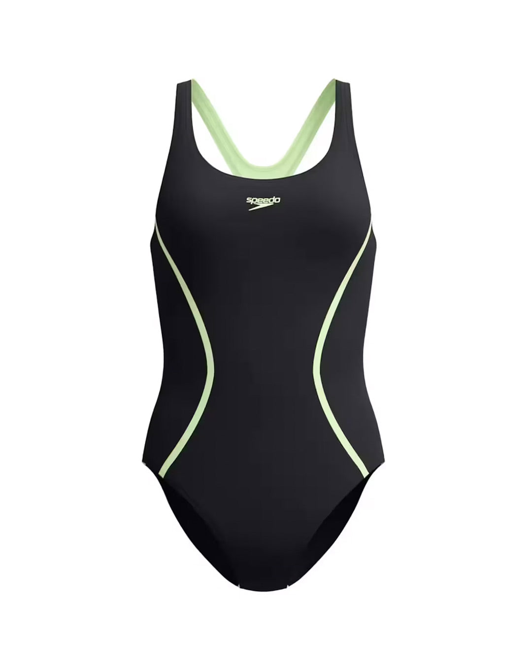 Speedo Women's Hyperboom Print Medalist One Piece (AsiaFit) - Black/Light Green