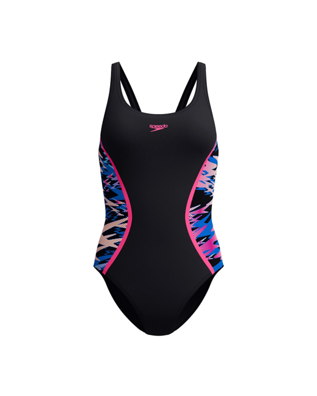 Speedo Women's Hyperboom Splice Muscleback One Piece (AsiaFit) - Black/Pink