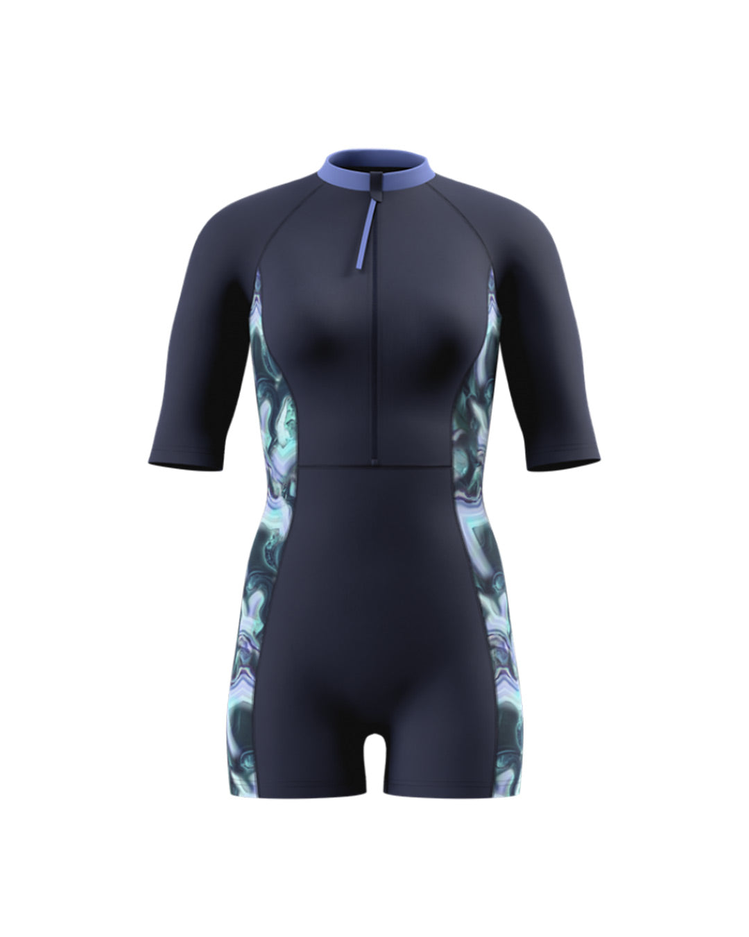 Speedo Women's Short Sleeve Legsuit (AsiaFit) - Dark Blue