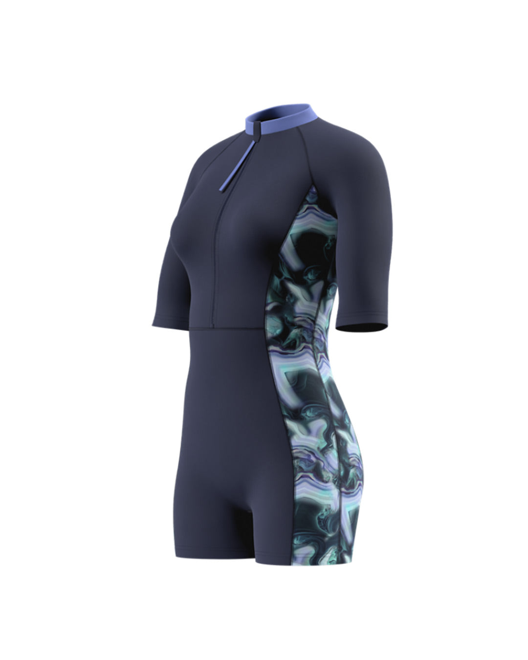 Speedo Women's Short Sleeve Legsuit (AsiaFit) - Dark Blue