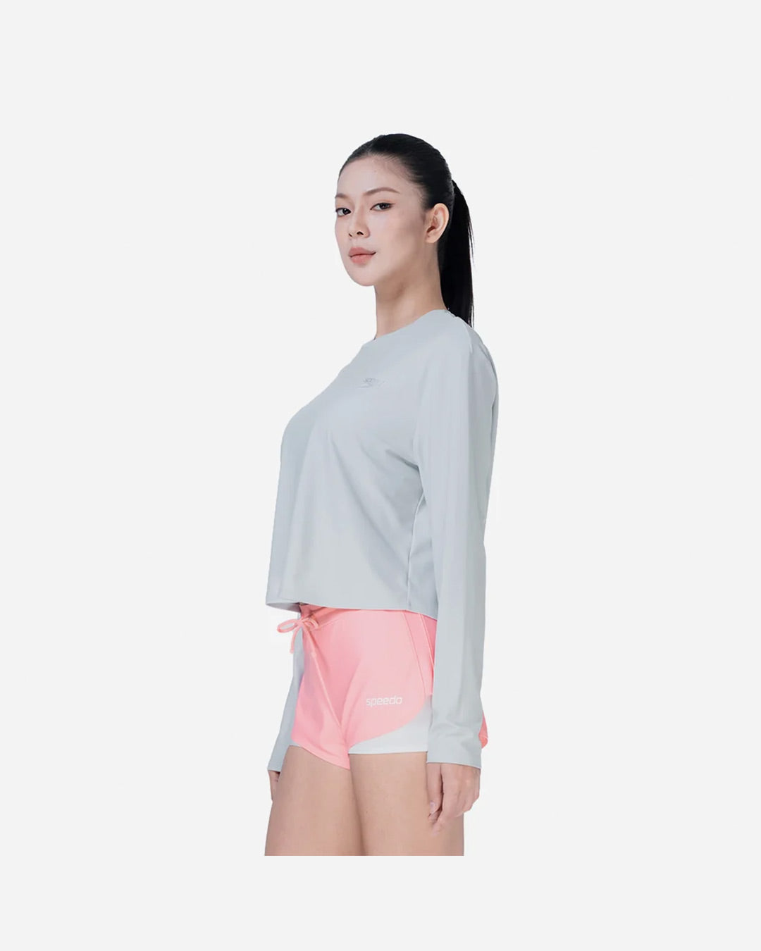 Speedo Women's Sun Protection Rashguards - Light Grey
