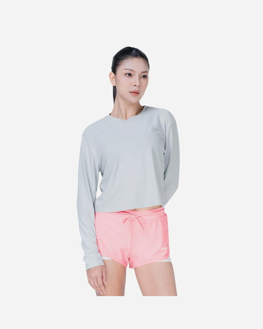 Speedo Women's Sun Protection Rashguards - Light Grey