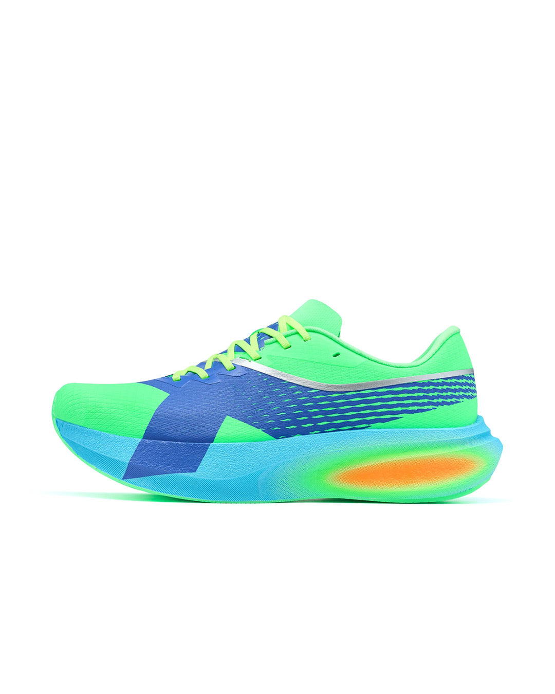 Xtep Men's 2000km 5.5 PRO - Fluorescence Fruit Green/Lyons Blue