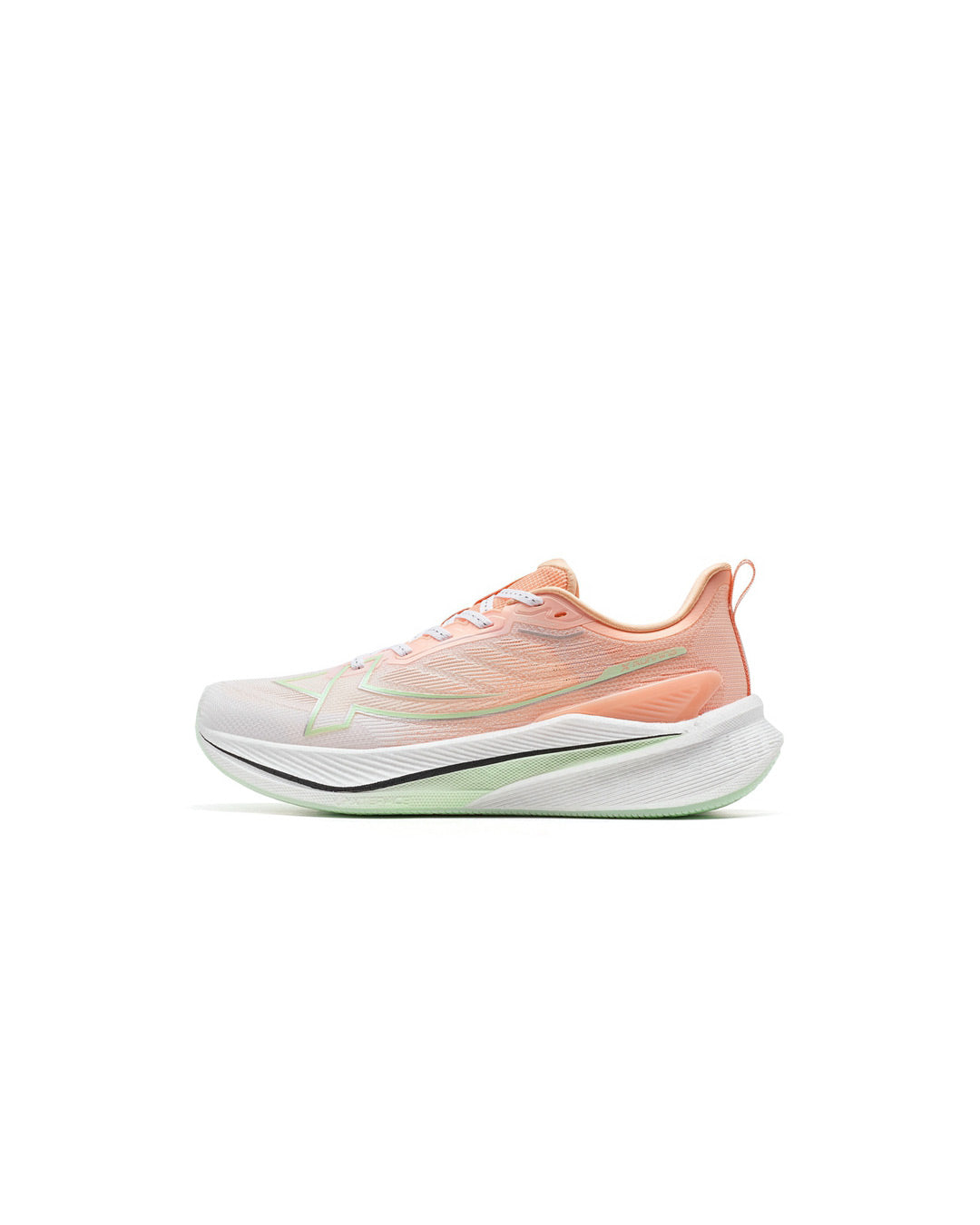 Xtep Women's 2000km 3.0 - Classic White/Pink Orange02/Light Fruit Green