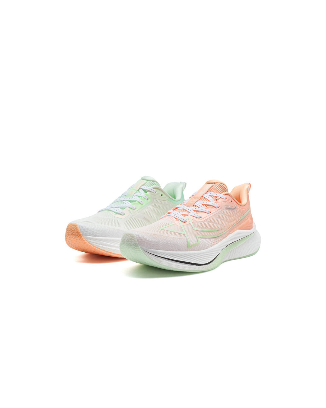 Xtep Women's 2000km 3.0 - Classic White/Pink Orange02/Light Fruit Green
