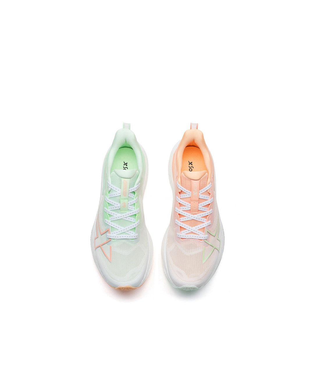 Xtep Women's 2000km 3.0 - Classic White/Pink Orange02/Light Fruit Green