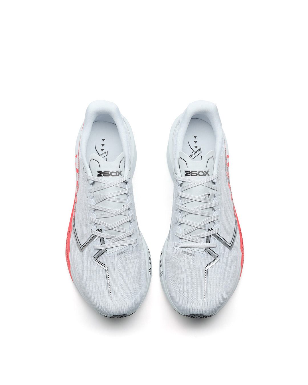 Xtep Men's 260X 3.0 - Moonbeam Grey/Neon Bright Red