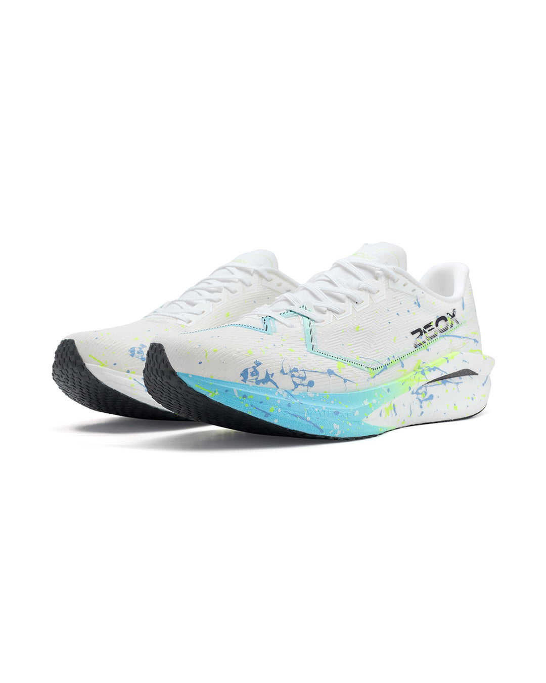 Xtep Men's 260X 3.0 - Classic White/Pale Blue/Fluorescence Light Yellow Green