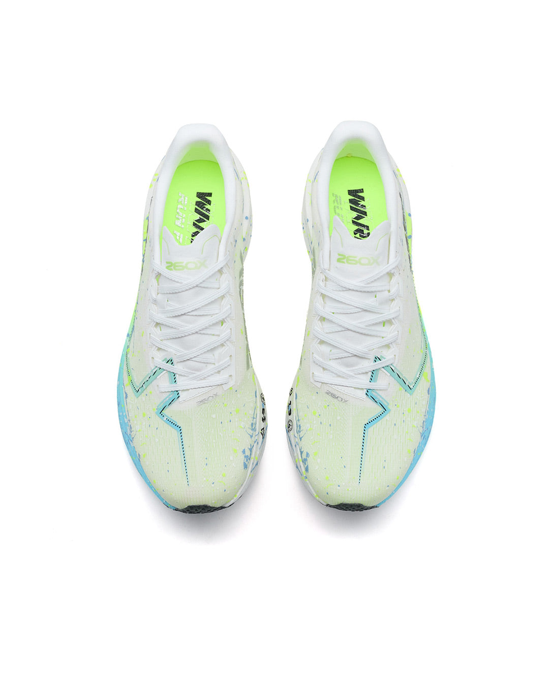 Xtep Men's 260X 3.0 - Classic White/Pale Blue/Fluorescence Light Yellow Green