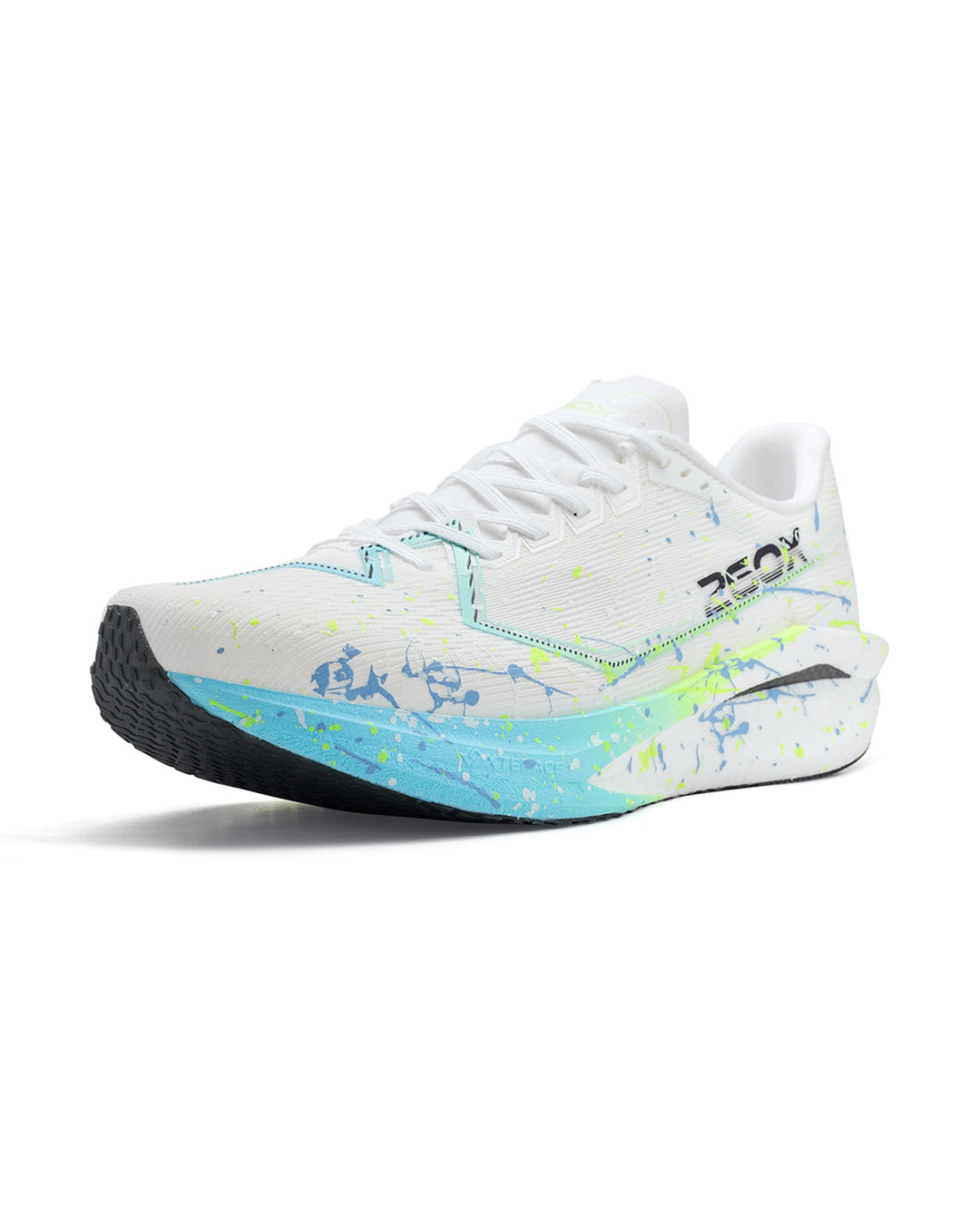 Xtep Men's 260X 3.0 - Classic White/Pale Blue/Fluorescence Light Yellow Green