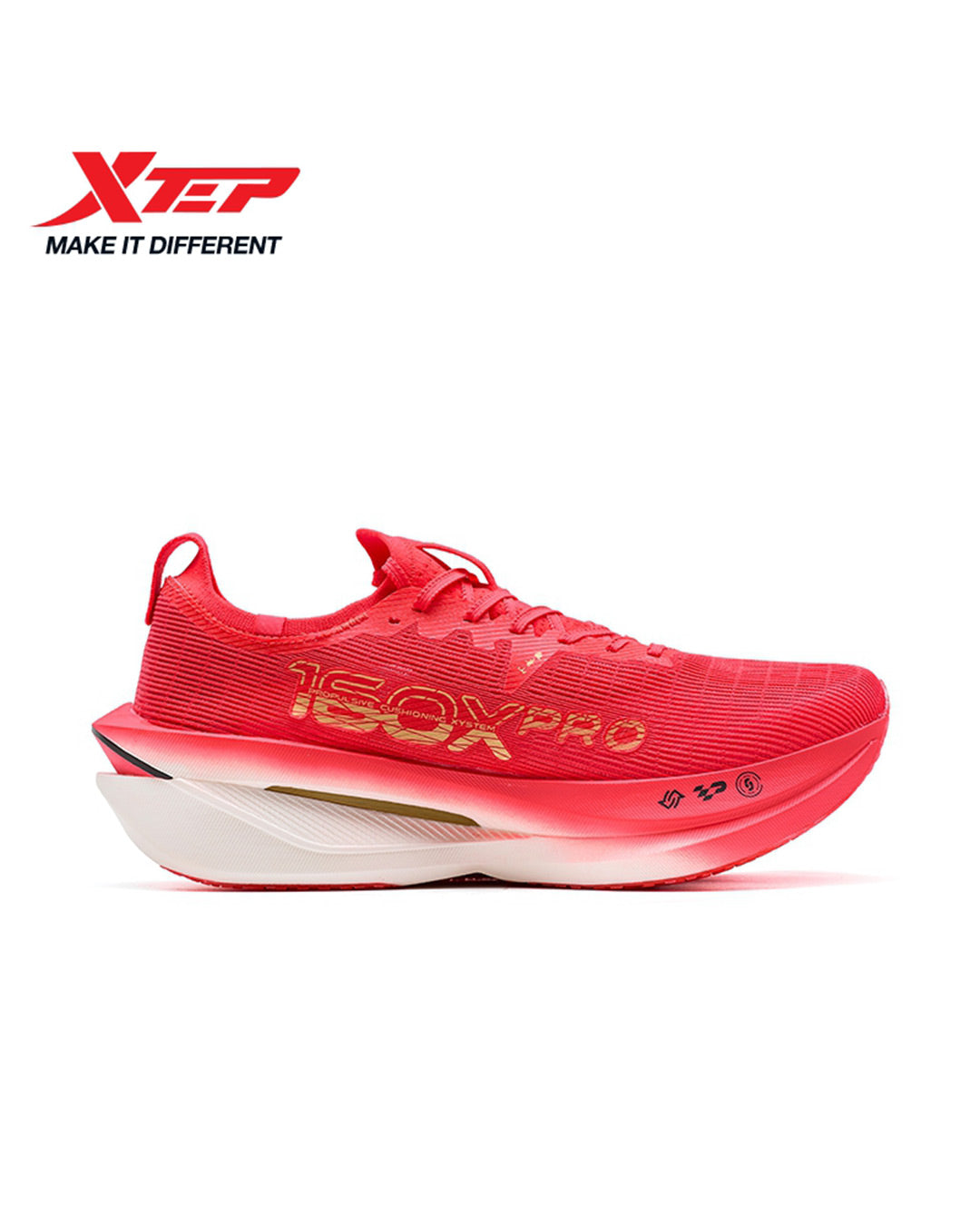 Xtep Men's 160X 7.0 PRO - Fiery-hot Red/Metallic Gold