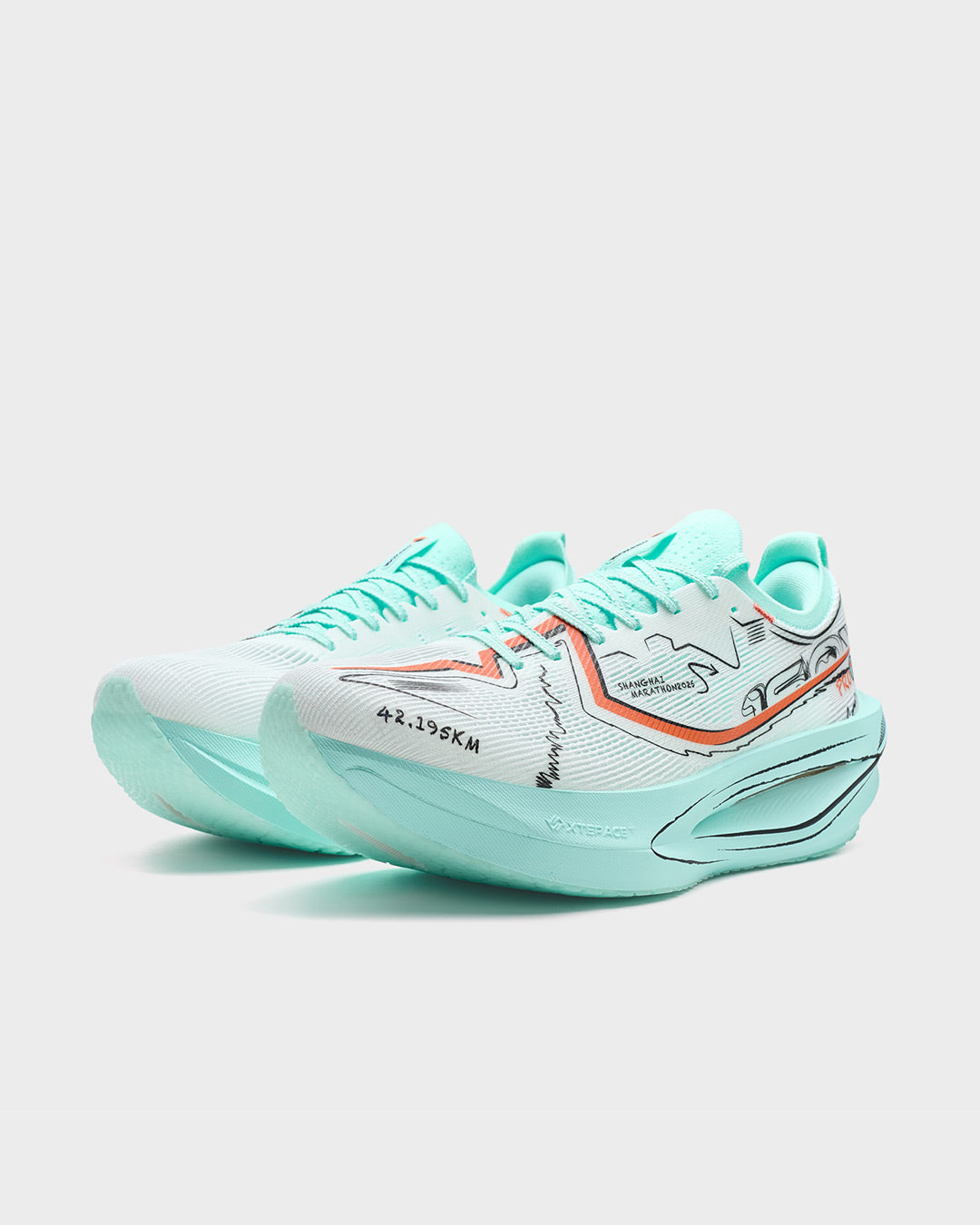 Xtep Men's 160X 7.0 PRO - Alabster/Black/Water Green