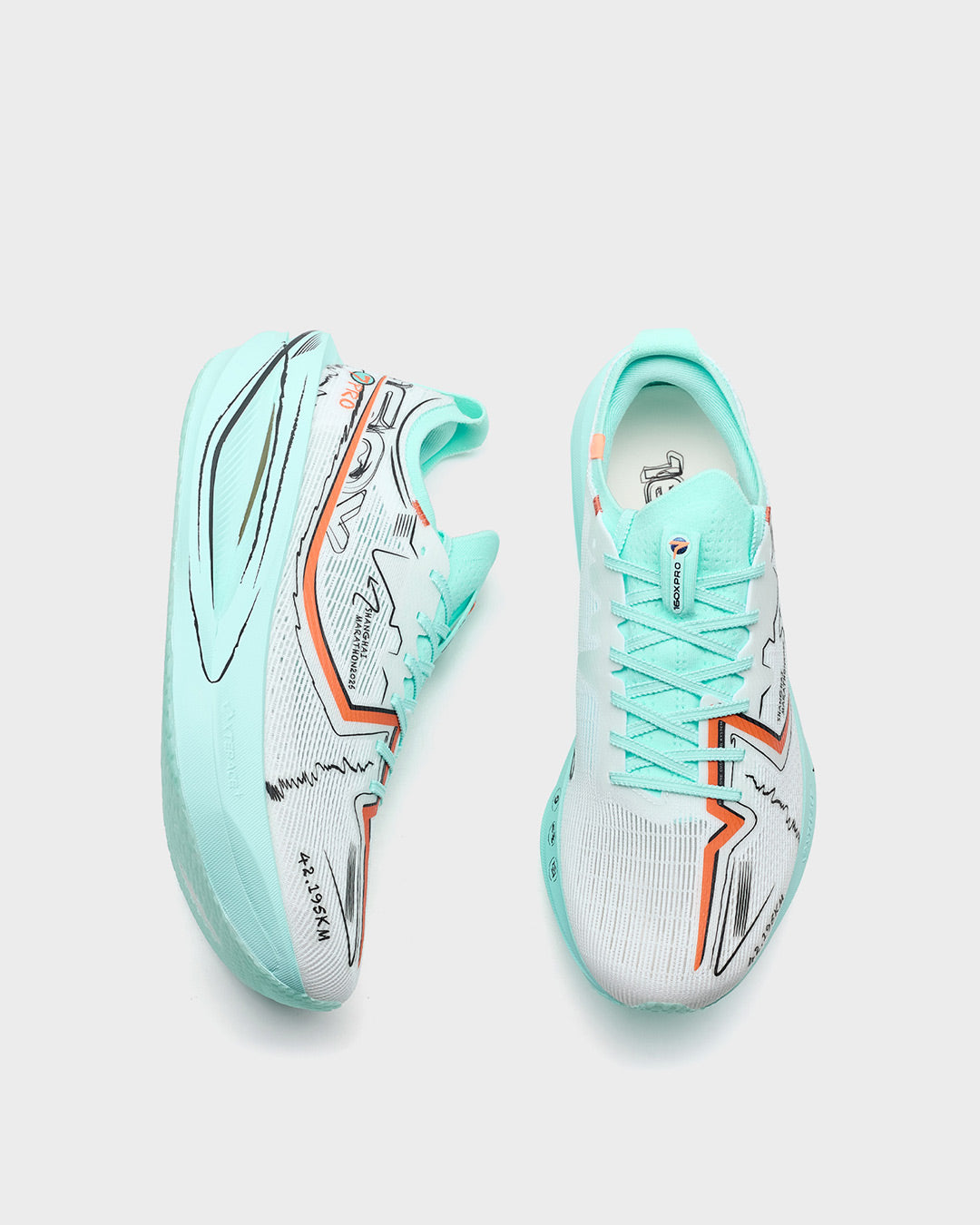 Xtep Men's 160X 7.0 PRO - Alabster/Black/Water Green – Key Power