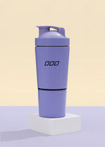 Lorna Jane Stainless Steel Compartment Protein Shaker - Lavender