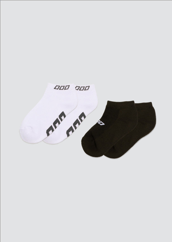 Lorna Jane 2pk Iconic And Secret Socks - Black/White