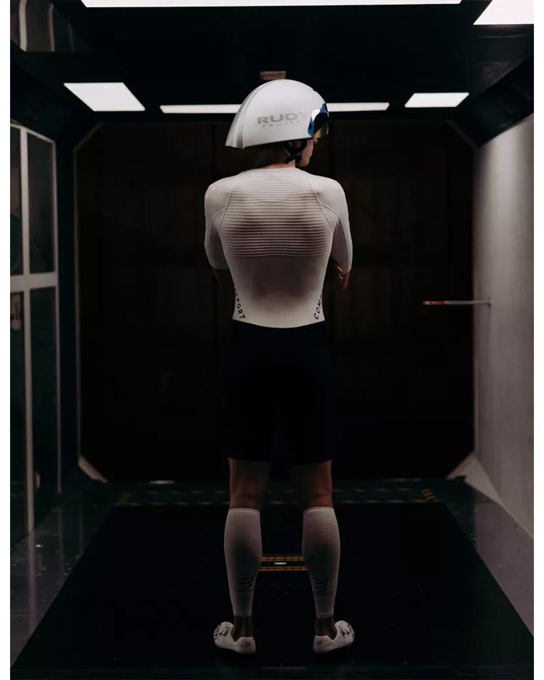 Compressport Men's Aero Seamless SS Trisuit - White/Black