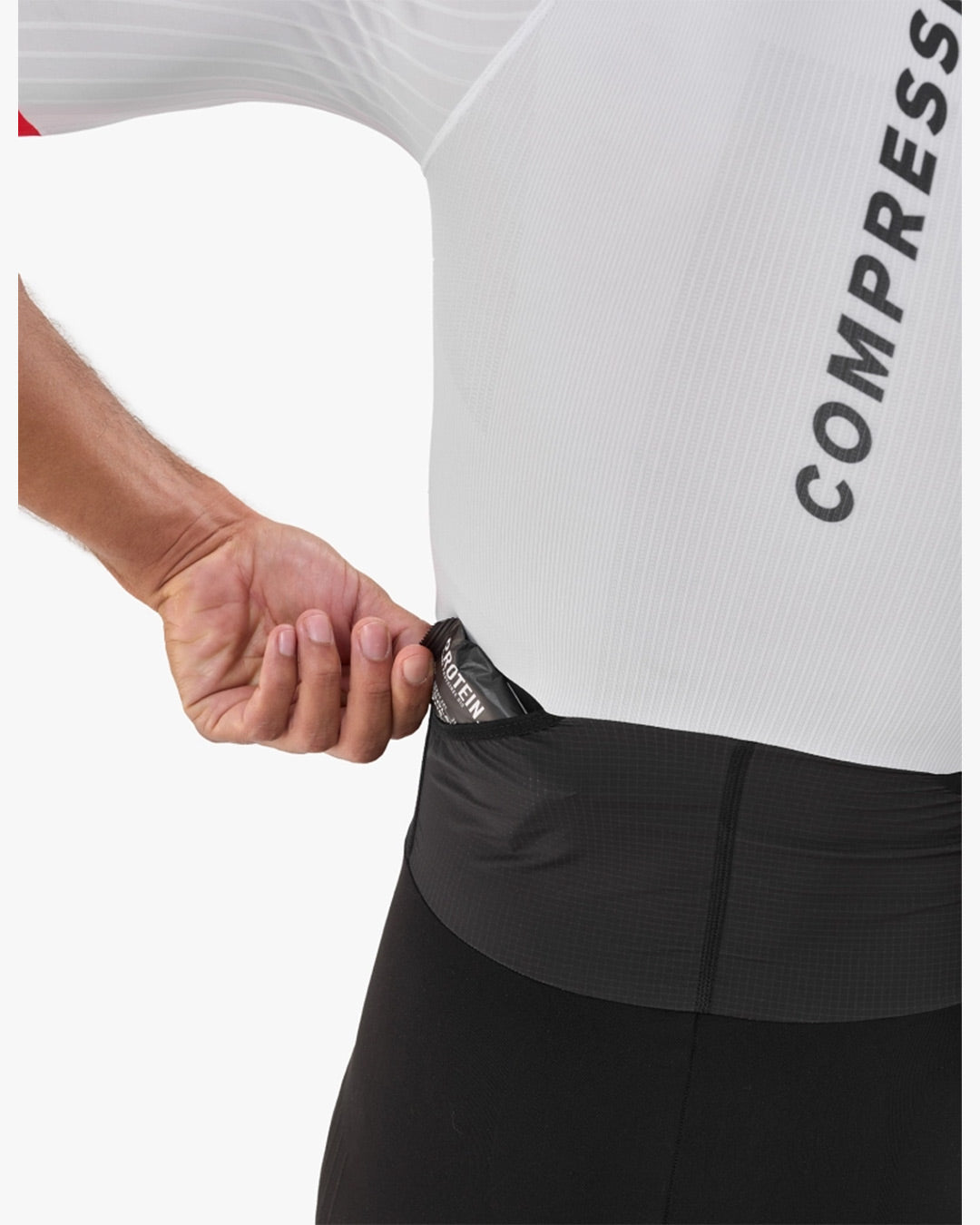 Compressport Men's Stream SS Trisuit - White/Black