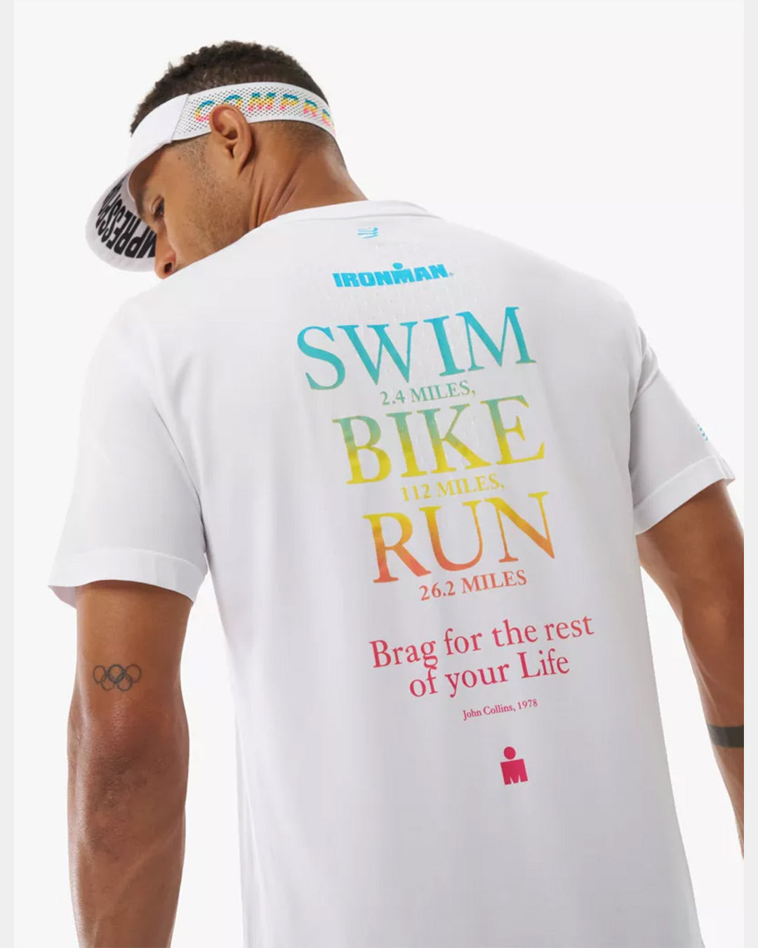 Compressport Men's Training SS Tshirt Ironman 2026 L2 - White