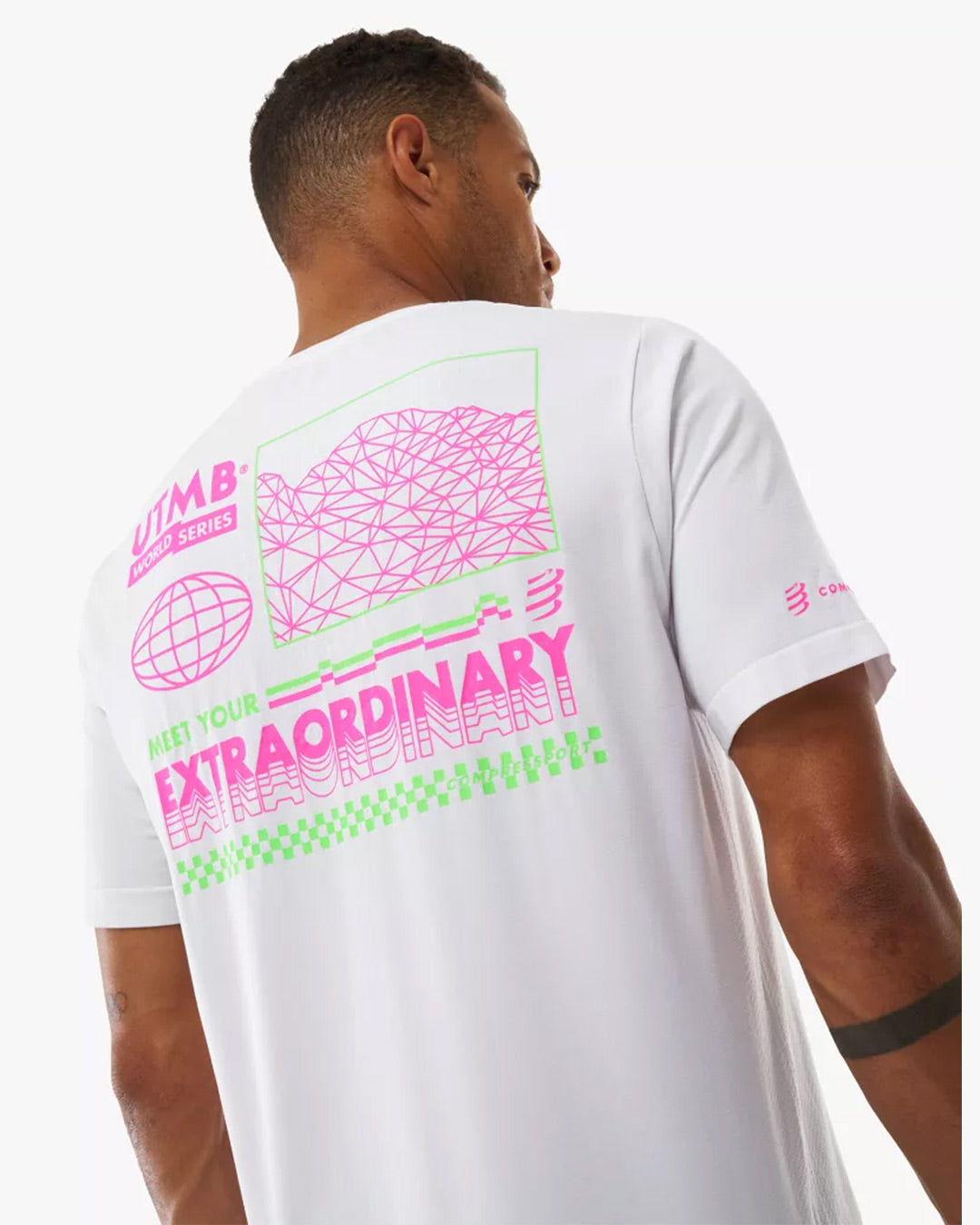 Compressport Men's Training SS Tshirt UTMB 2026 L1 - White