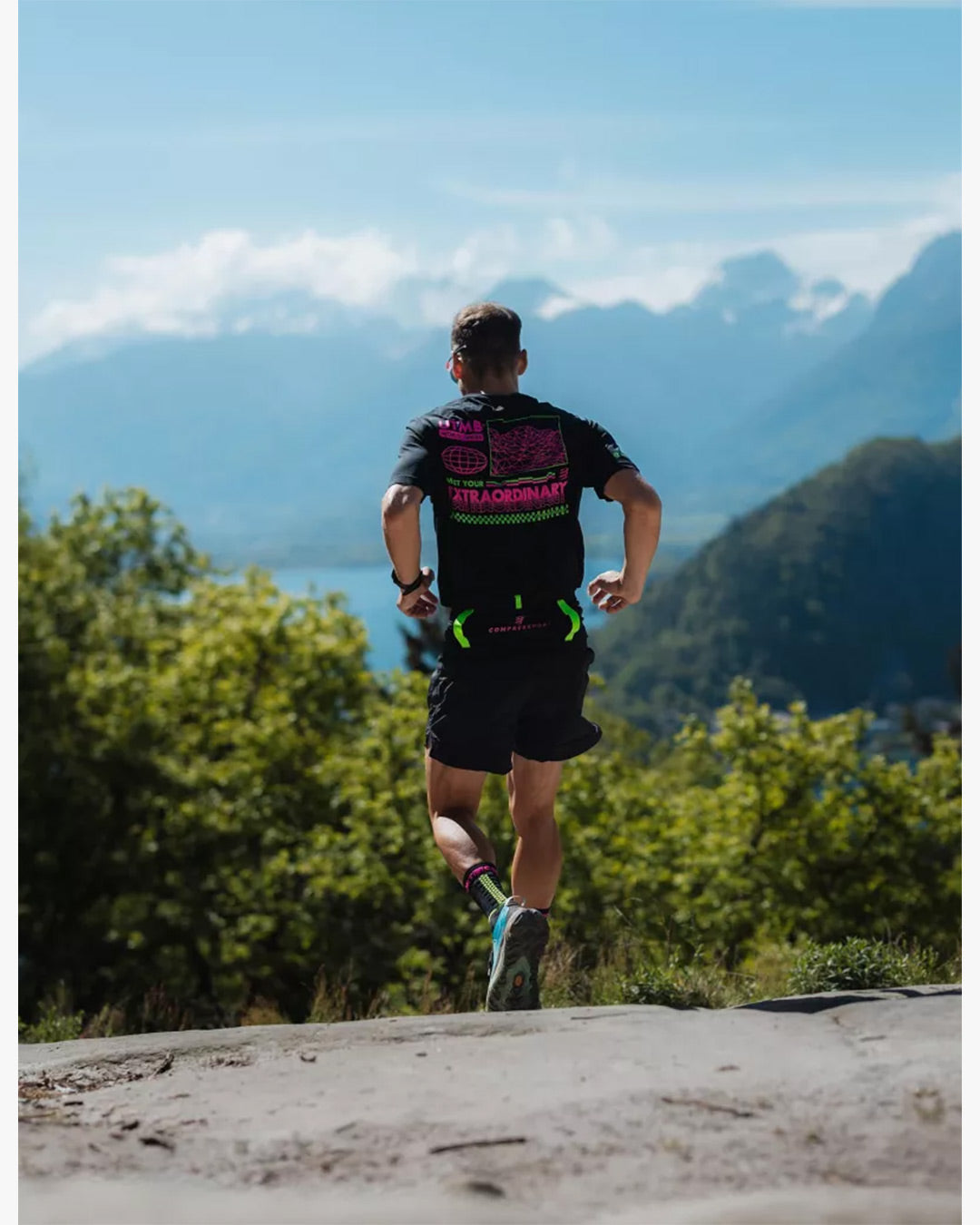 Compressport Men's Training SS Tshirt UTMB 2026 L1 - Black