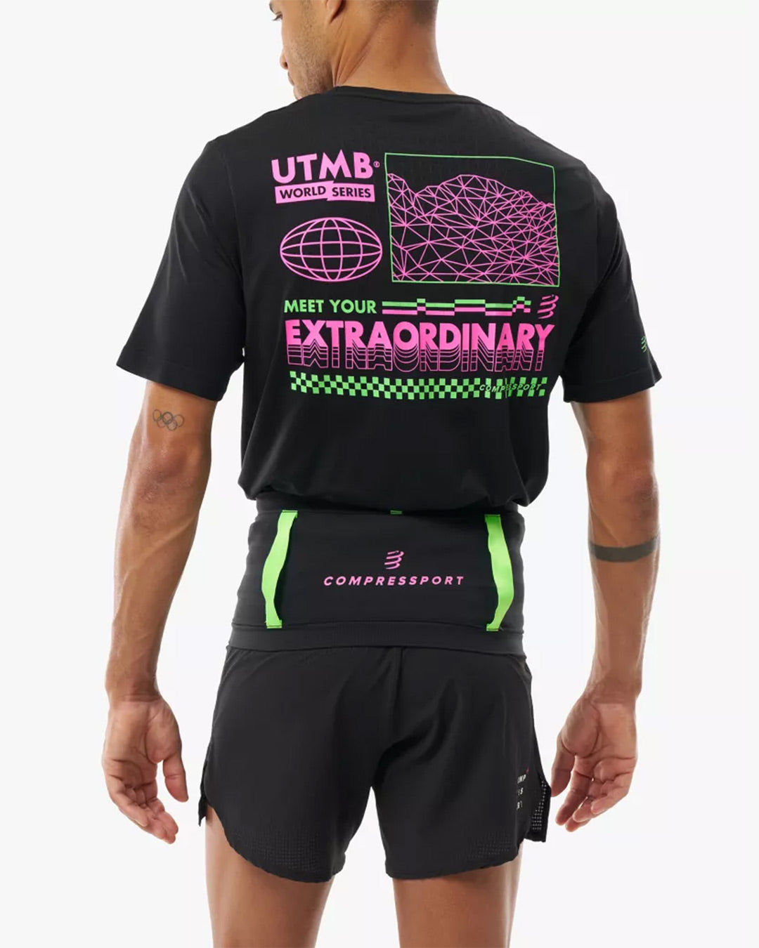 Compressport Men's Training SS Tshirt UTMB 2026 L1 - Black