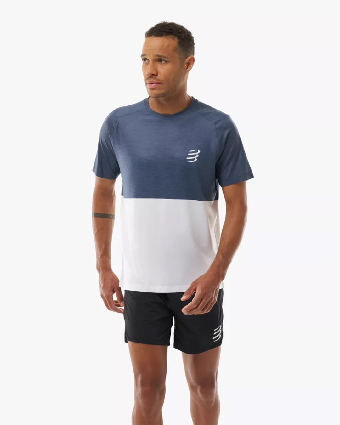 Compressport Men's Performance SS Tshirt - Peacoat/Gray