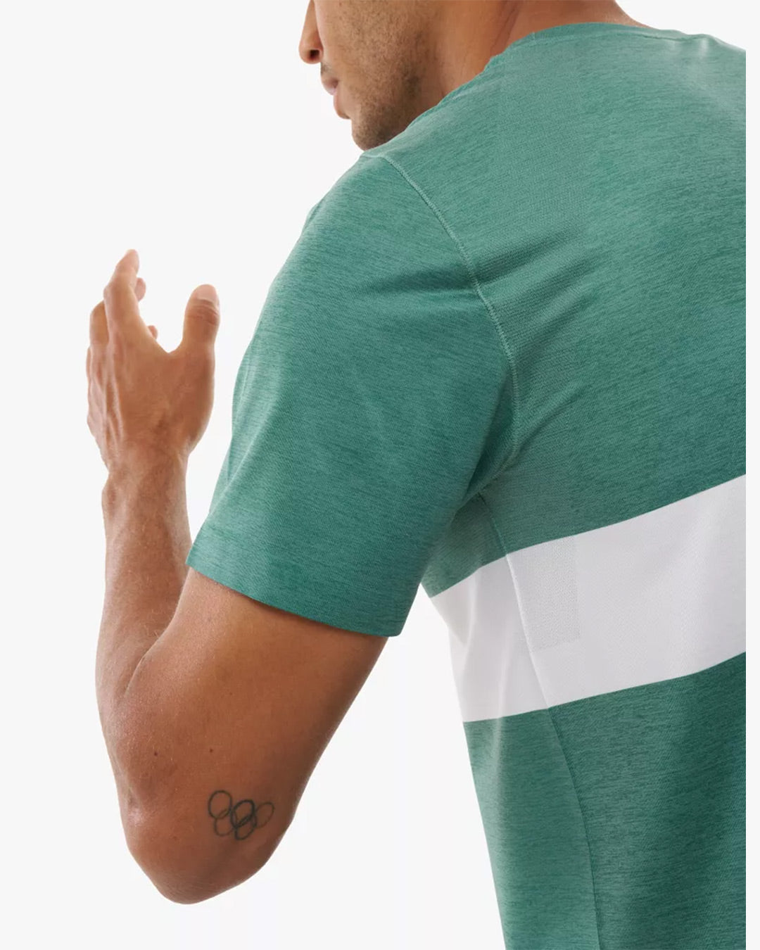 Compressport Men's Performance SS Tshirt - Shady Glade/White