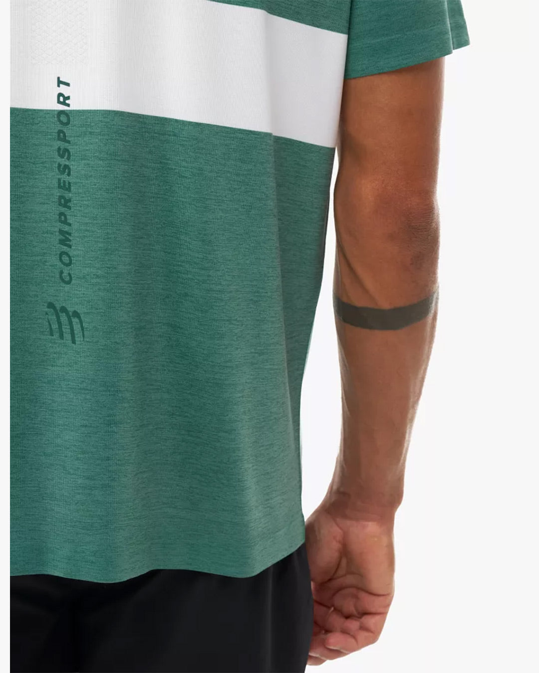 Compressport Men's Performance SS Tshirt - Shady Glade/White