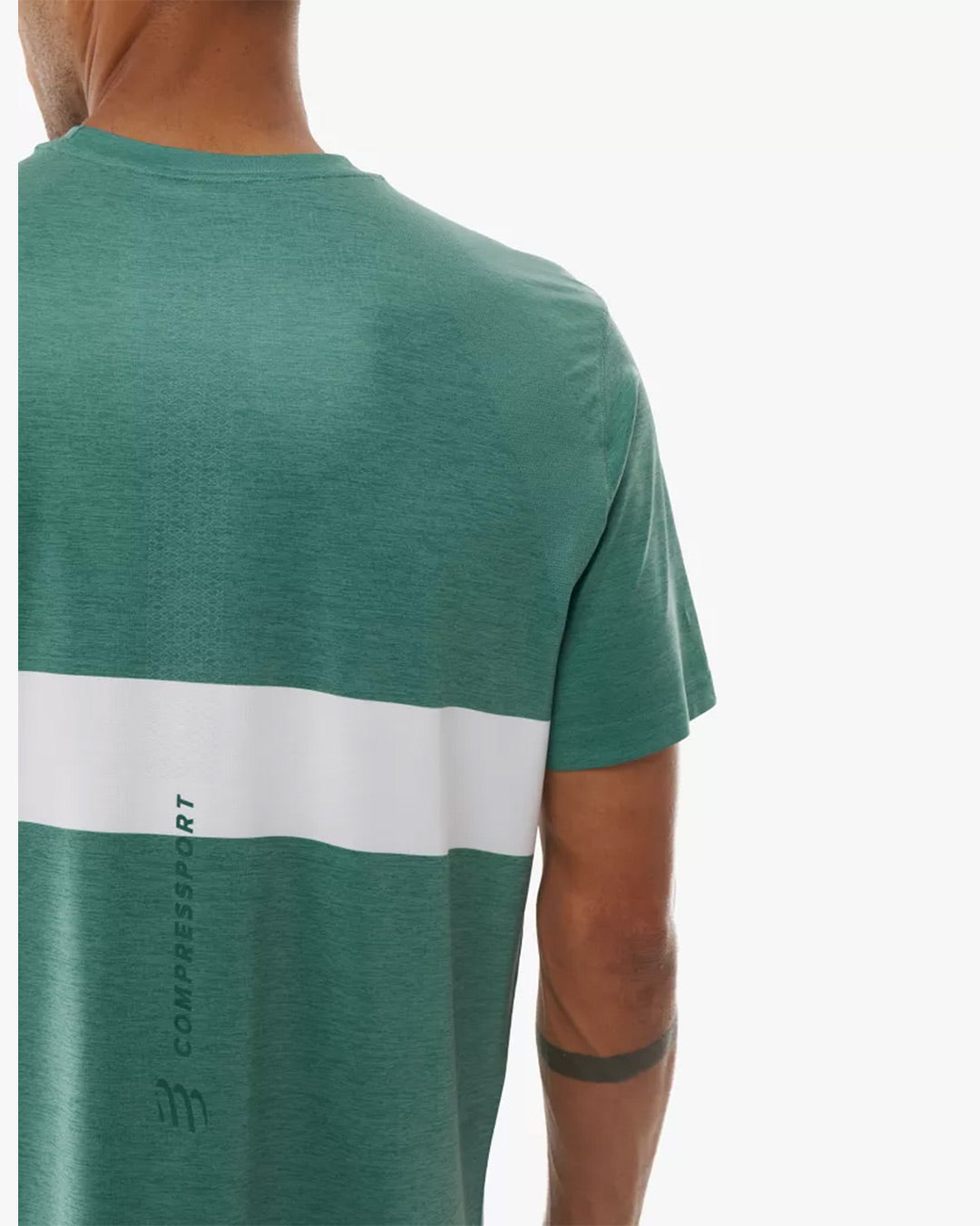 Compressport Men's Performance SS Tshirt - Shady Glade/White
