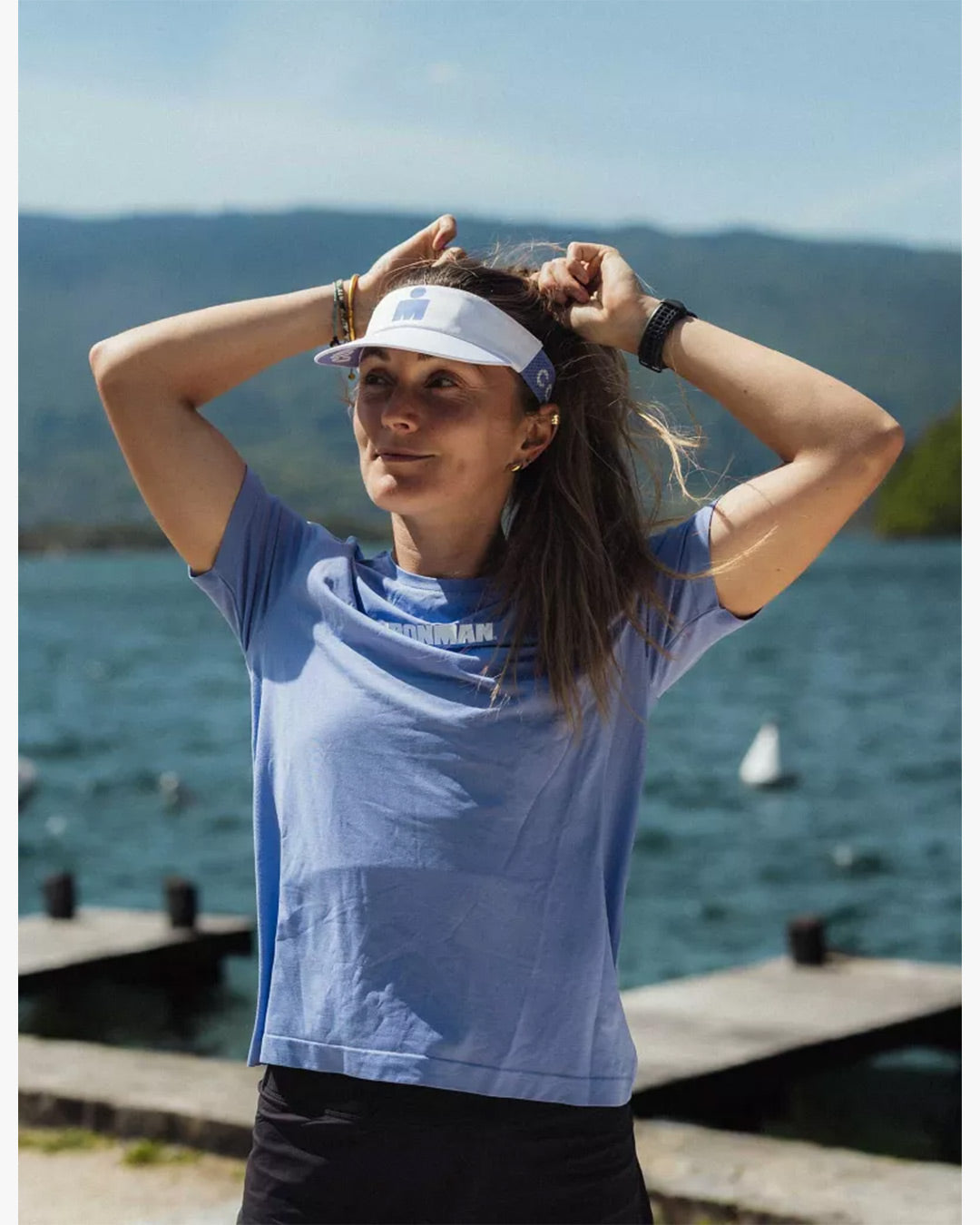 Compressport Women's Training SS Tshirt - Ironman 2026 - L1 - Jacaranda/White